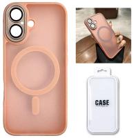 TPU Cover with Magnetic Case and Back Camera Protection for iPhone 17 Pink In Blister