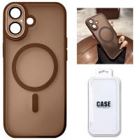 TPU Cover with Magnetic Case and Back Camera Protection for iPhone 17 Brown In Blister