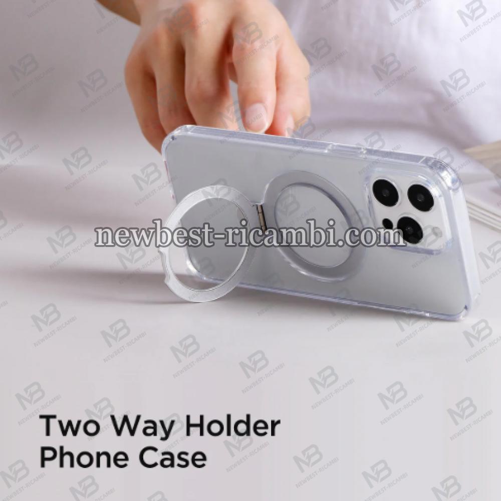 Joyroom JR-16JL8 Ultra-Thin Magnetic Phone Case with 360° Rotatable Ring Stand for iP 16 Pro Max Gold