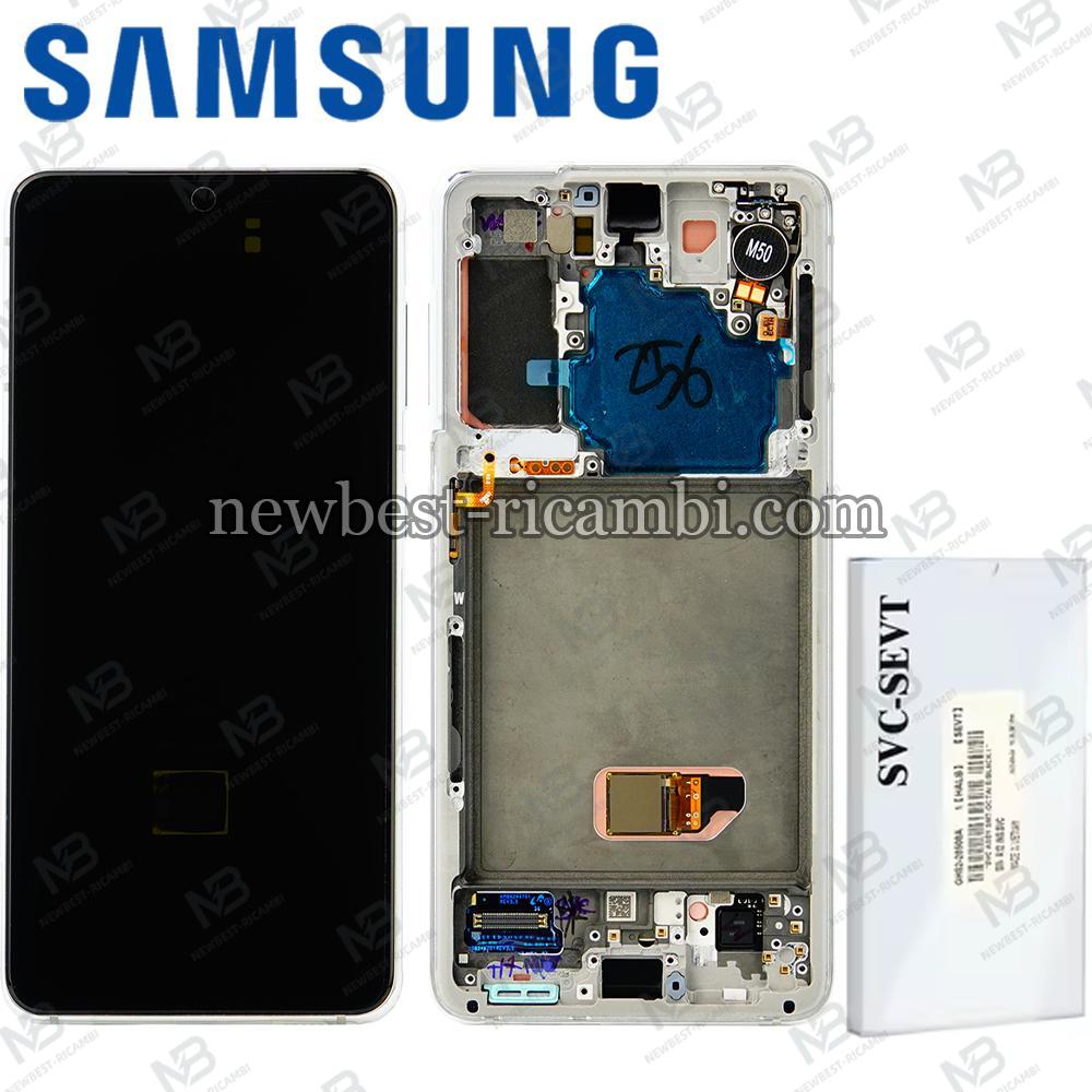 Samsung Galaxy S21 G991 Touch + Lcd + Frame Phantom White Service Pack