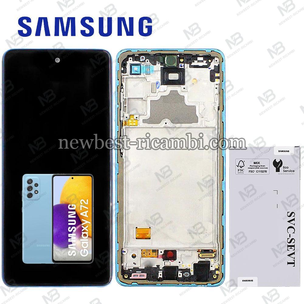 Samsung Galaxy A72 4G / 5G  A725 / A726 Touch + Lcd + Frame Blue Service Pack