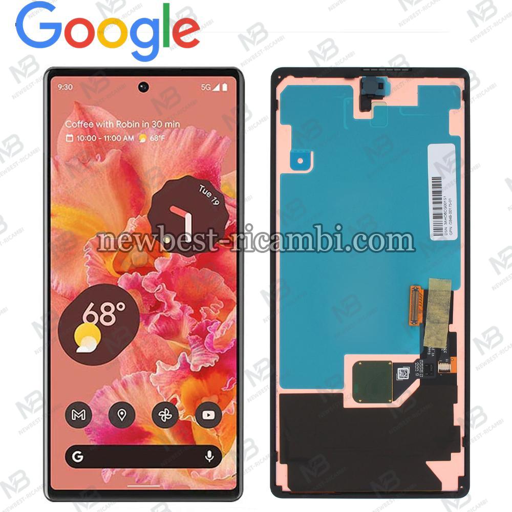 Google Pixel 6 Touch + Lcd + Plastic Support Black Service Pack