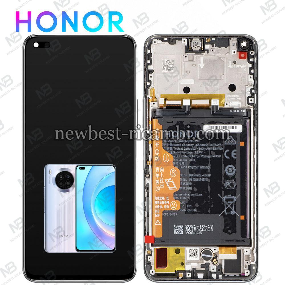 Huawei Honor 50 Lite / Nova 8i Touch + Lcd + Frame + Battery Silver Service Pack