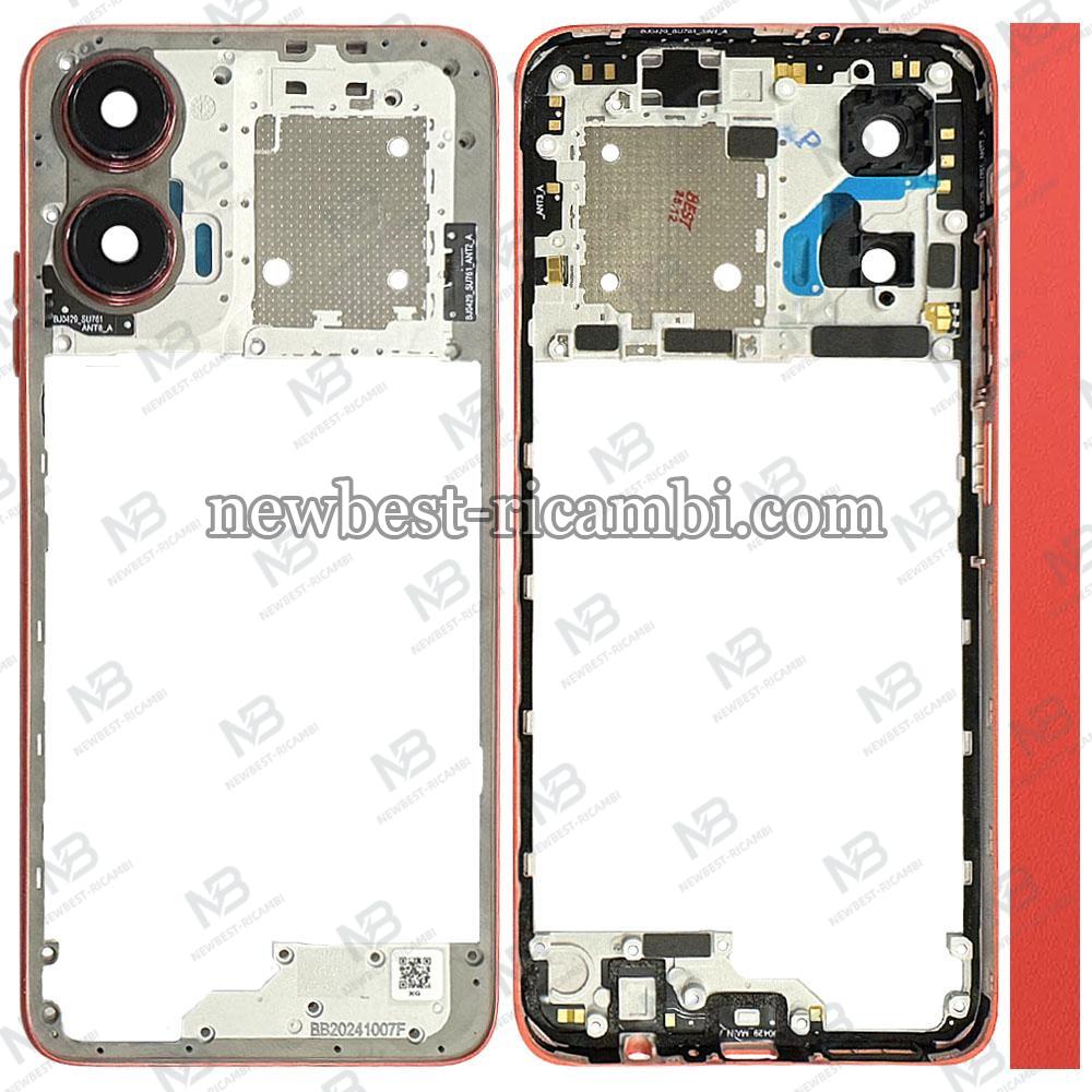 Moto G35 5G Frame B + Camera Glass + Side Key Red