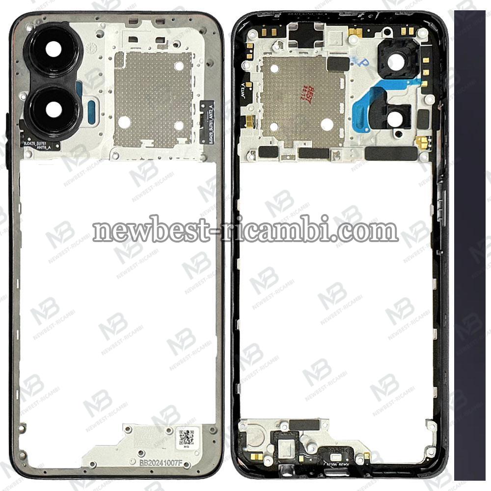 Moto G35 5G Frame B + Camera Glass + Side Key Black