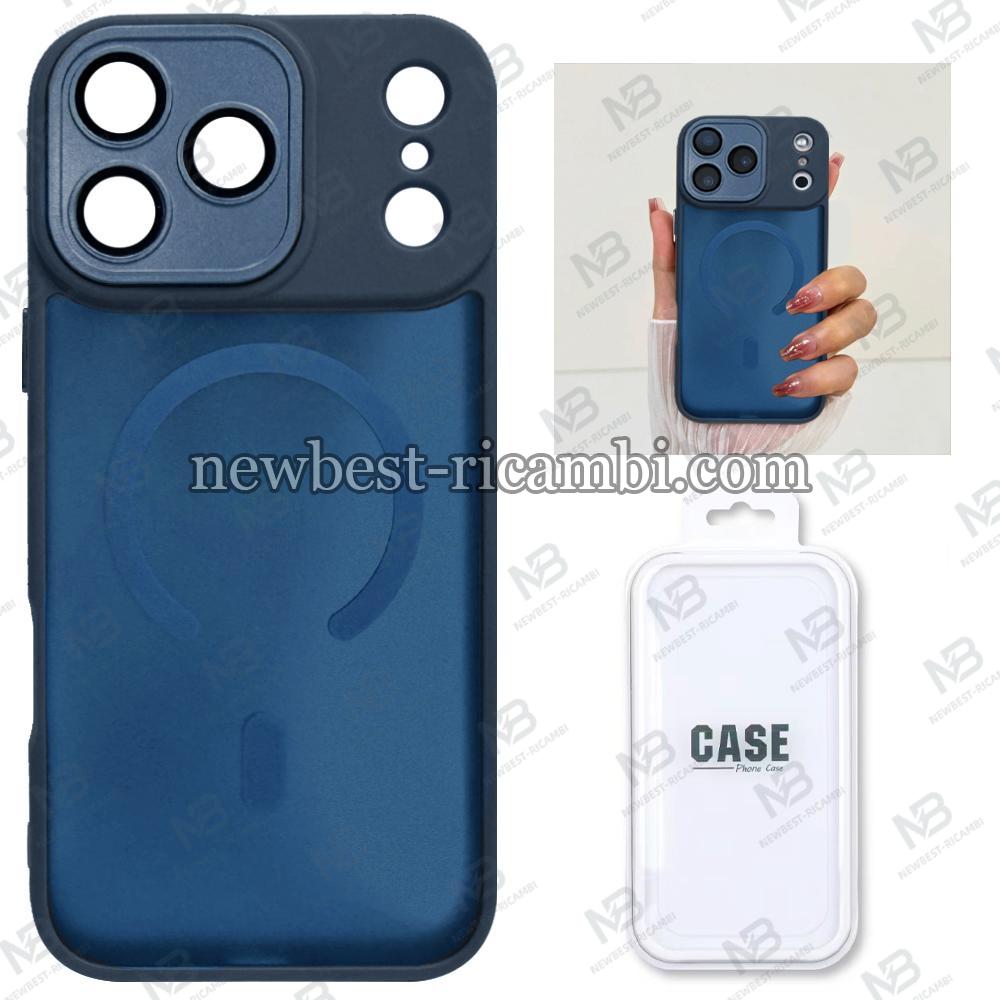 TPU Cover with Magnetic Case and Back Camera Protection for iPhone 17 Pro Blue In Blister