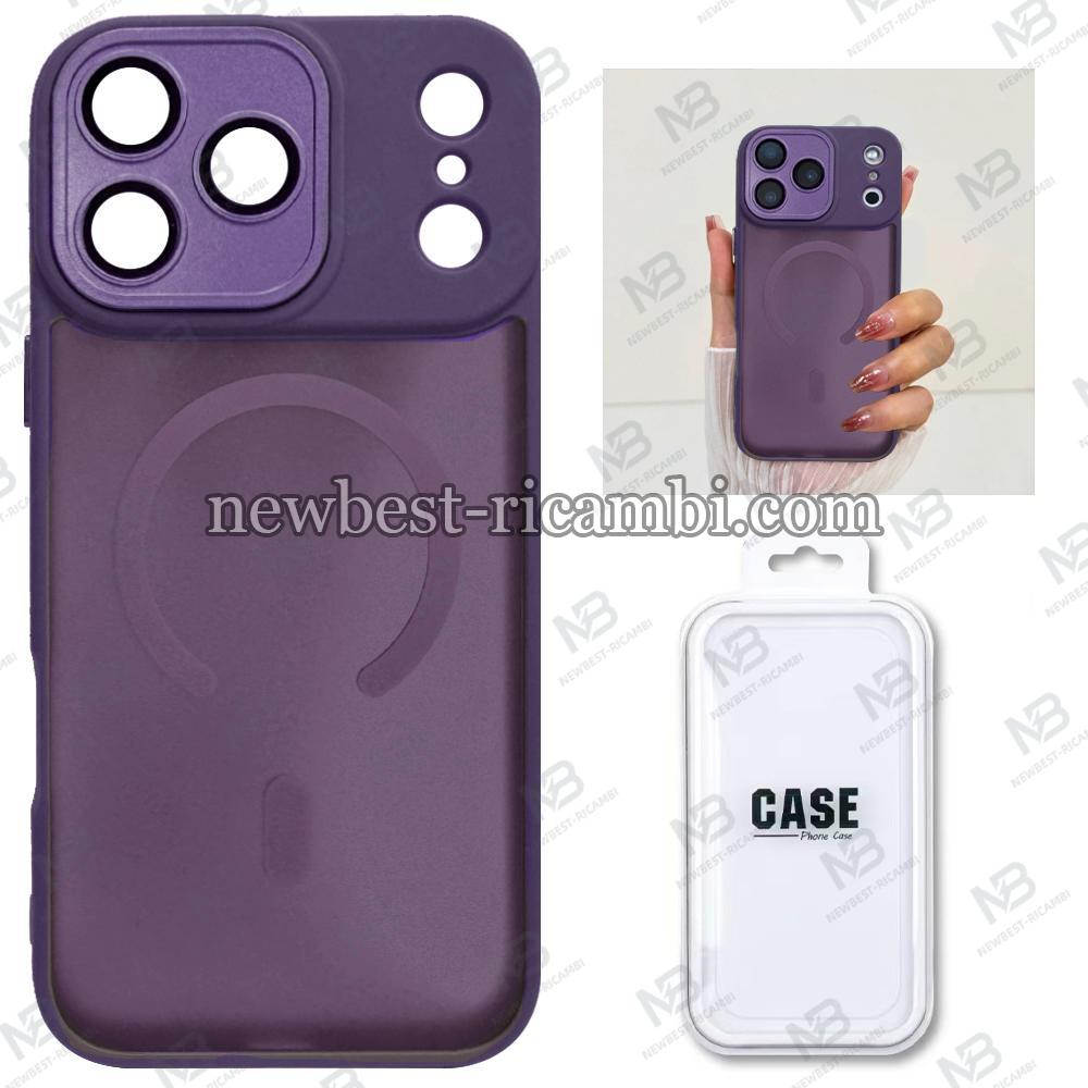 TPU Cover with Magnetic Case and Back Camera Protection for iPhone 17 Pro Purple In Blister