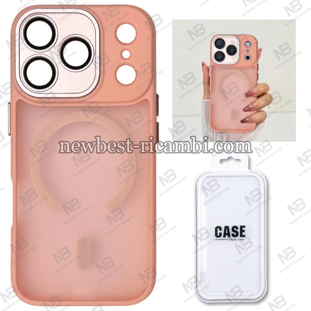 TPU Cover with Magnetic Case and Back Camera Protection for iPhone 17 Pro Pink In Blister