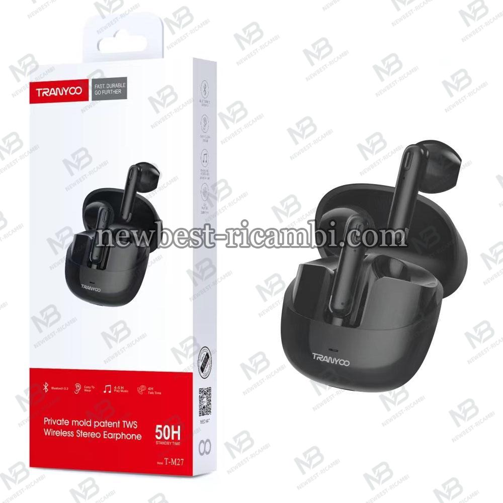 TRANYOO Wireless Earphones Bluetooth T-M27 Black In Blister