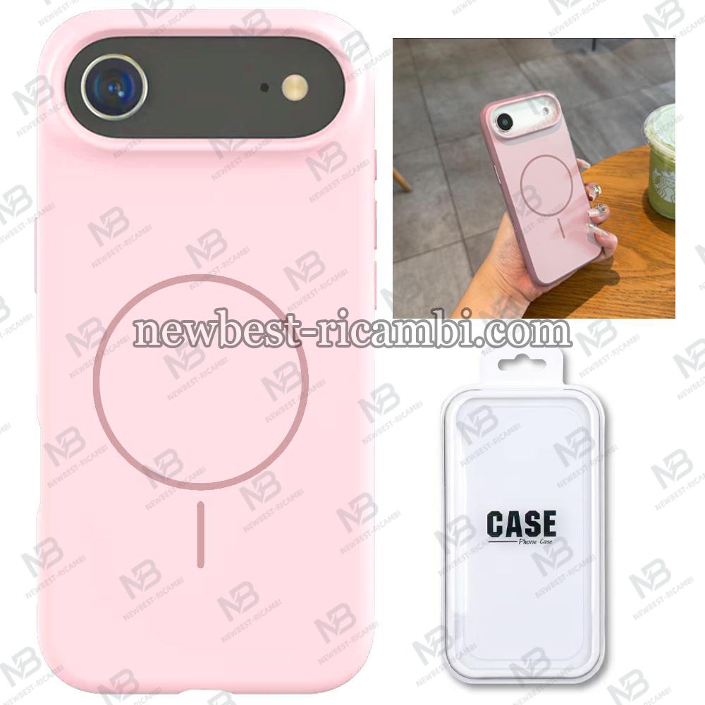 Silicon Cover with Magnetic Case for iPhone 17 Air Pink in Blister