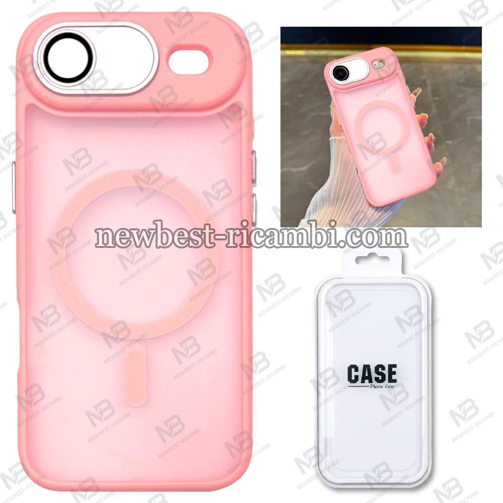 TPU Cover with Magnetic Case and Back Camera Protection for iPhone 17 Air Pink In Blister