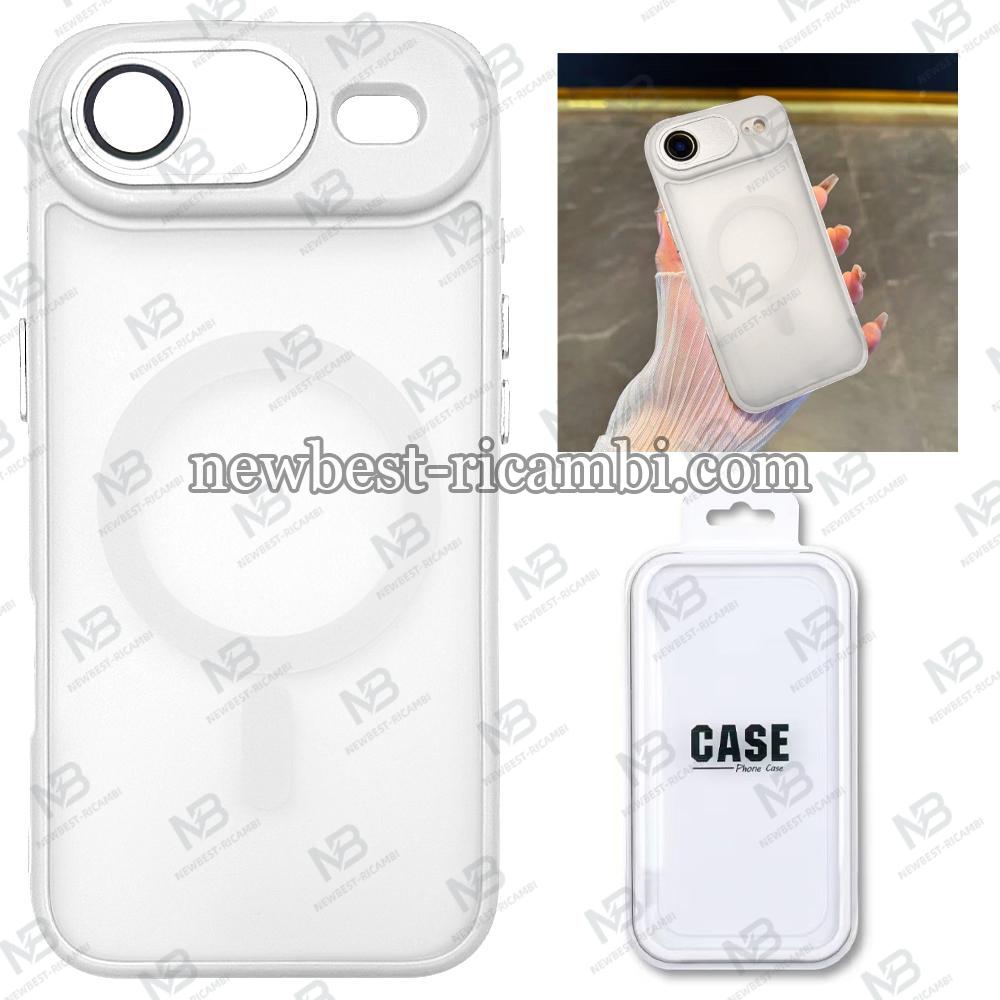 TPU Cover with Magnetic Case and Back Camera Protection for iPhone 17 Air White In Blister