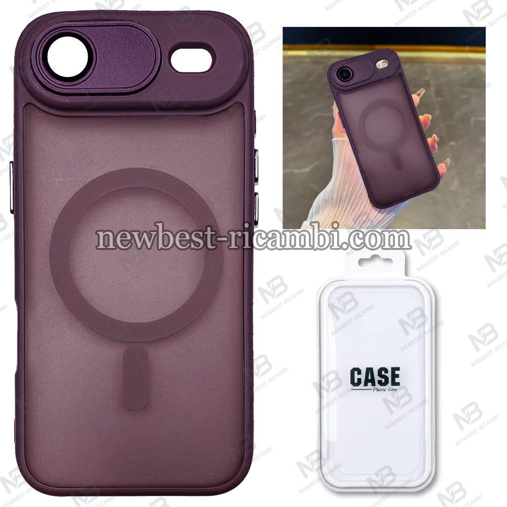 TPU Cover with Magnetic Case and Back Camera Protection for iPhone 17 Air Purple In Blister