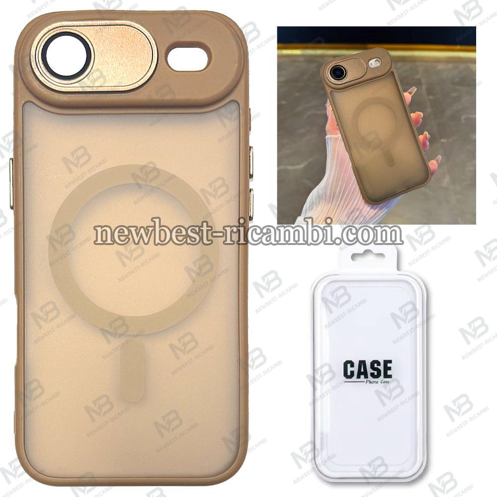 TPU Cover with Magnetic Case and Back Camera Protection for iPhone 17 Air Brown In Blister