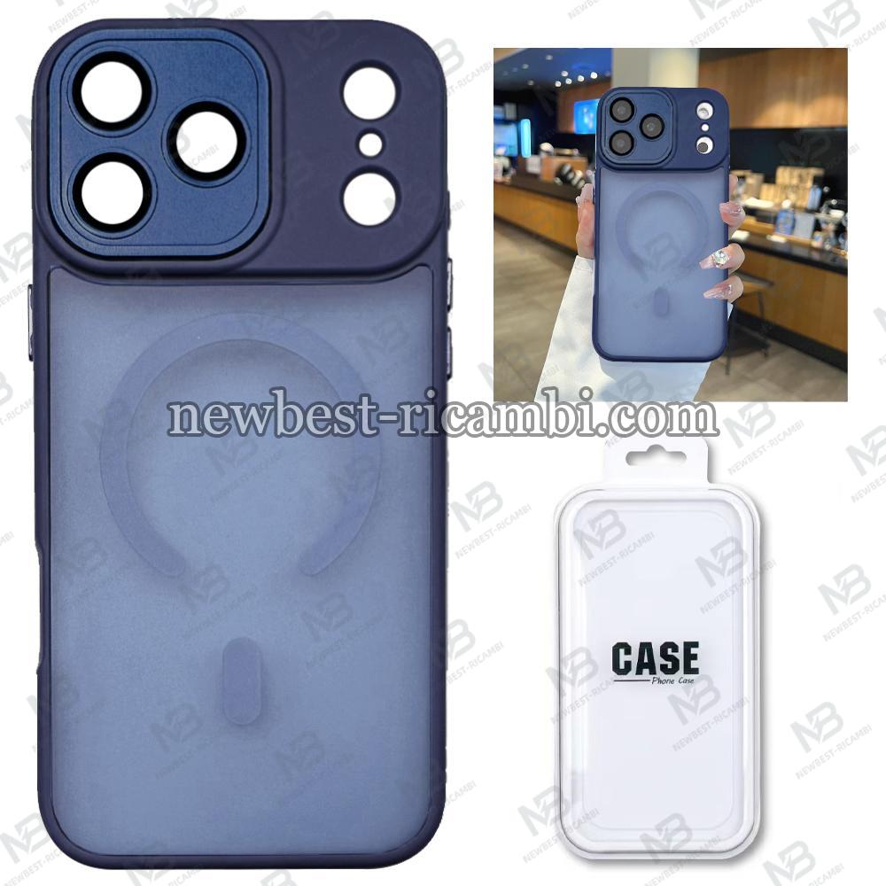TPU Cover with Magnetic Case and Back Camera Protection for iPhone 17 Pro Max Blue In Blister