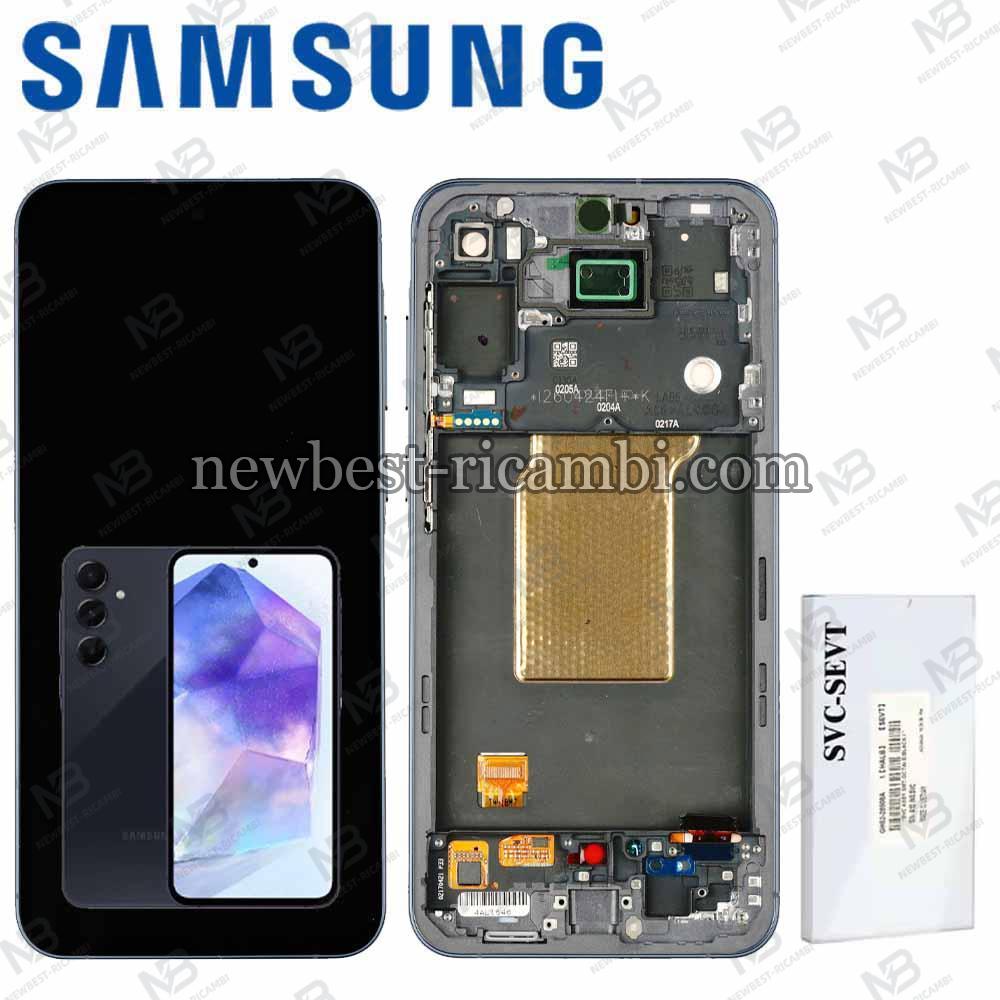 Samsung Galaxy A55 5G A556 Touch + Lcd + Frame Black Assembled Service Pack