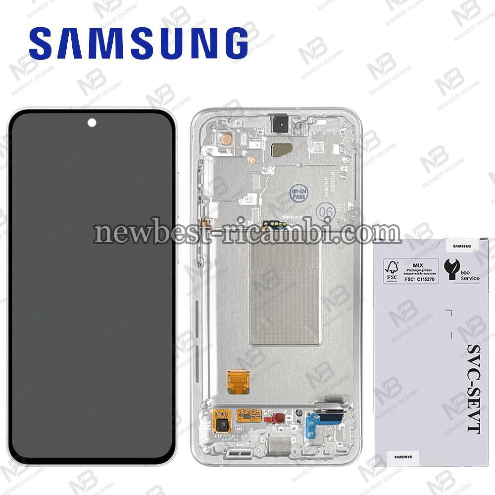 Samsung Galaxy S24 FE S721 Touch + Lcd + Frame Silver Assembled Service Pack