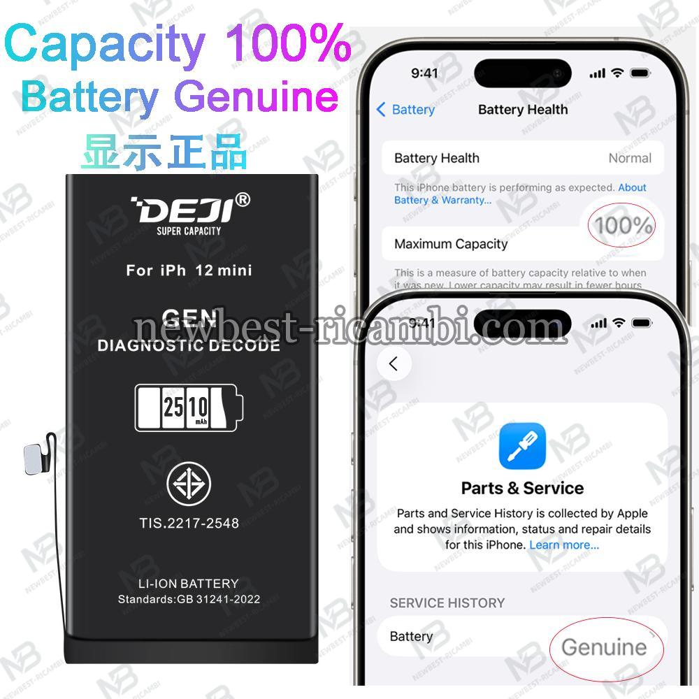 Deji iPhone 12 Mini 2510mAh Decode Battery Genuine Self-Diagnosable