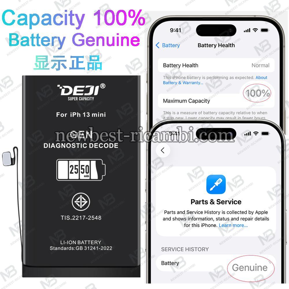 Deji iPhone 13 Mini 2250mAh Decode Battery Genuine Self-Diagnosable