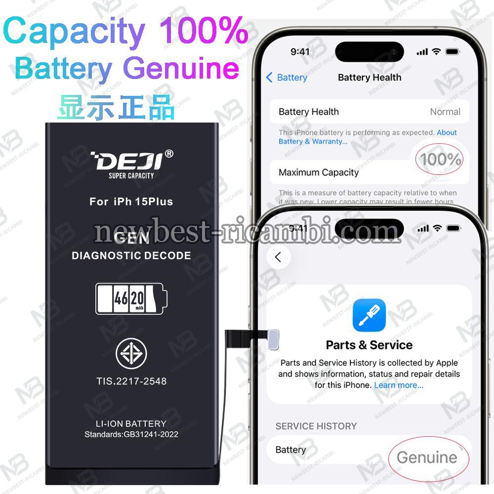 Deji iPhone 15 Plus 4620mAh Decode Battery Genuine Self-Diagnosable