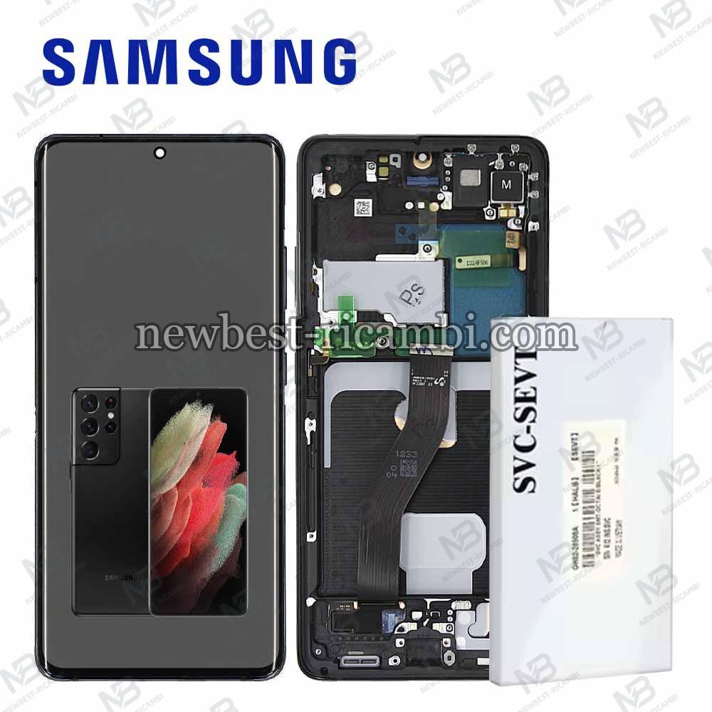 Samsung Galaxy S21 Ultra G998 Touch + Lcd + Frame Phantom Black Assembled Service Pack