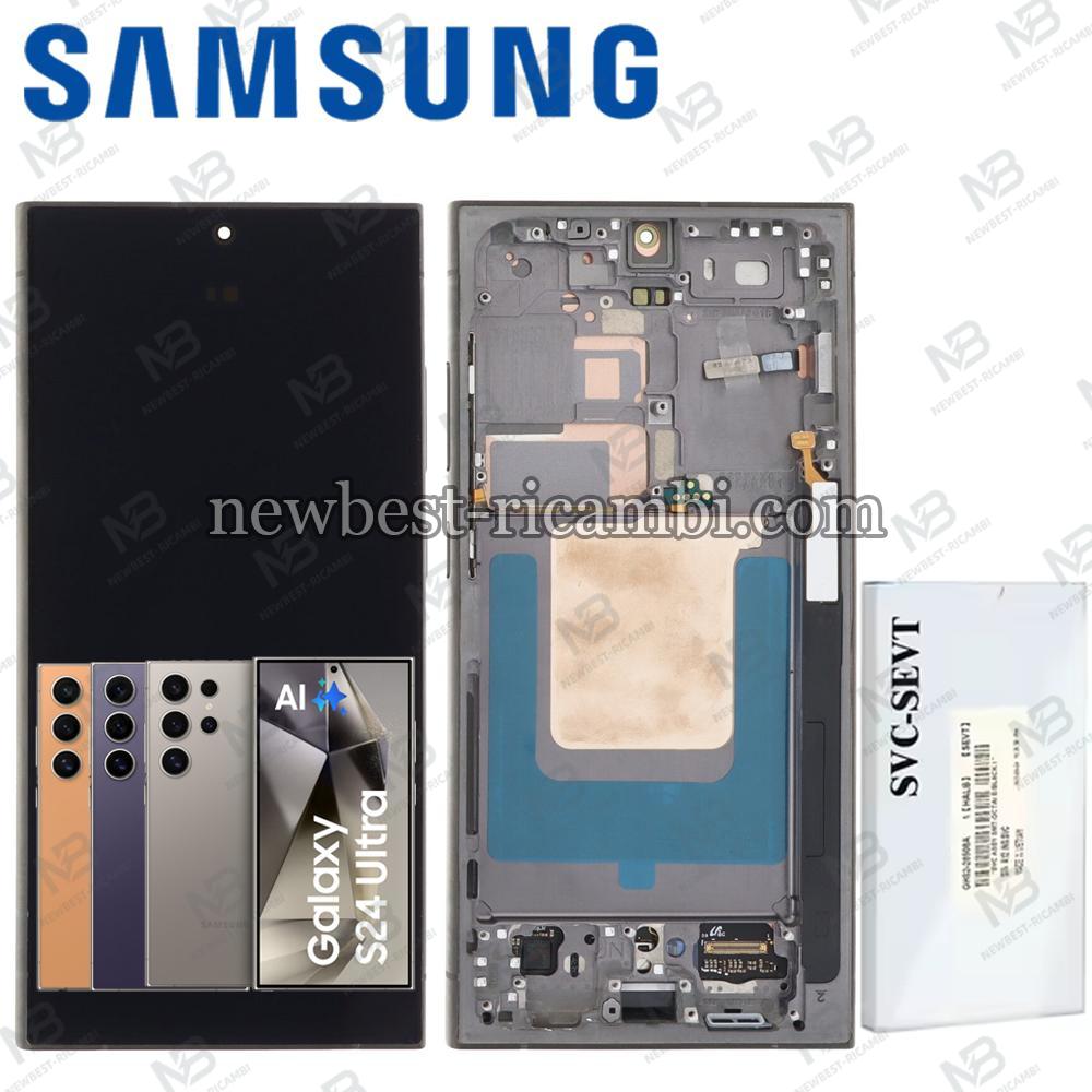 Samsung Galaxy S24 Ultra S928 Touch + Lcd + Frame Grey / Orange / Violet Assembled Service Pack