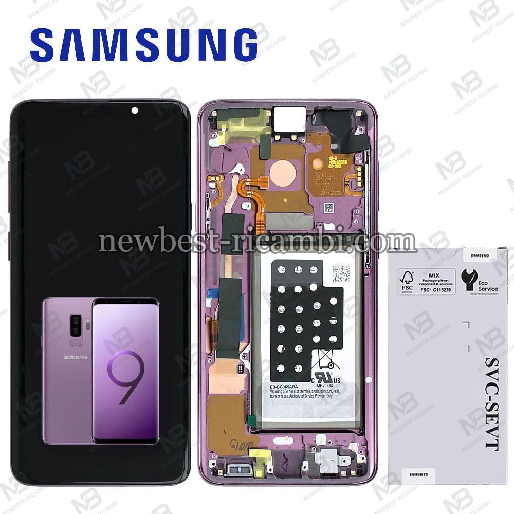 Samsung Galaxy S9 Plus G965f Touch + Lcd + Frame + Battery Purple Service Pack