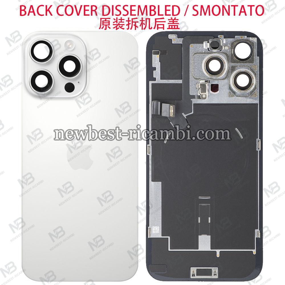 iPhone 16 Pro Max Back Cover + Frame Full Flex White Titanium Dissembled Grade A Original