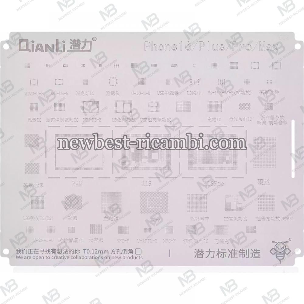 Bumblebee Stencil QIANLI QS689 for Apple iPhone 16 Series