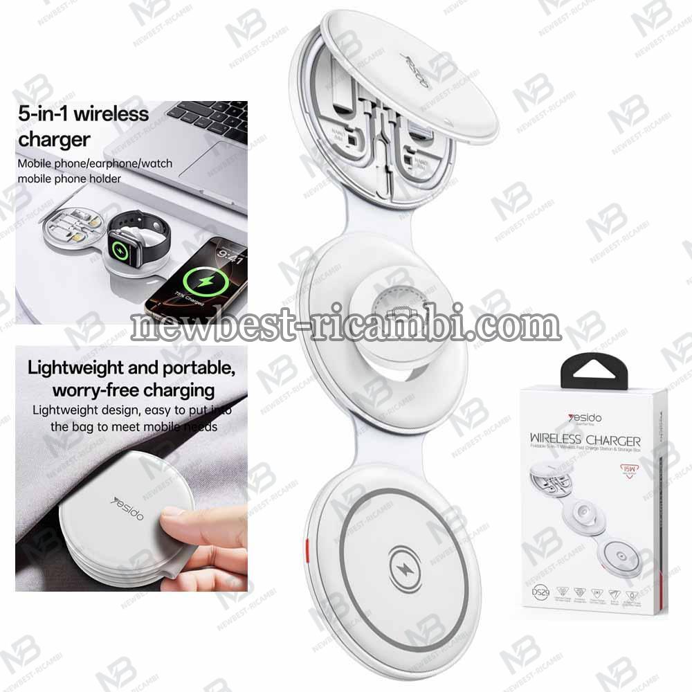 ​Wireless Charger Yesido DS29 5in1 15W 1.67A White in Blister