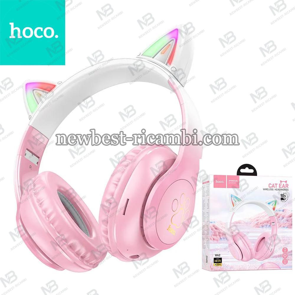 Wireless Headphones Hoco W42 Cat Ear Cherry Blossom In Blister