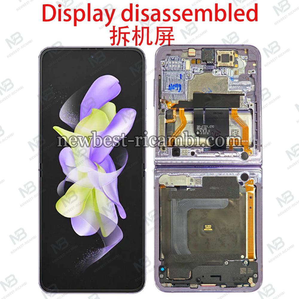 Samsung Galaxy Z Flip 4 5G F721 Touch + Lcd + Frame Violet Disassembled Grade C