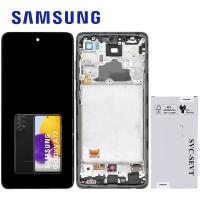 Samsung Galaxy A72 4G / 5G  A725 / A726 Touch + Lcd + Frame Black Service Pack