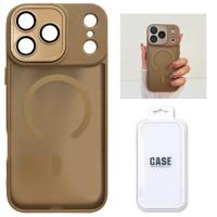 TPU Cover with Magnetic Case and Back Camera Protection for iPhone 17 Pro Brown In Blister
