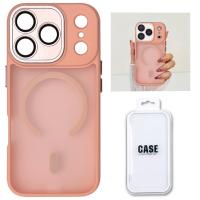TPU Cover with Magnetic Case and Back Camera Protection for iPhone 17 Pro Pink In Blister