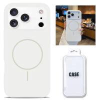 Silicon Cover with Magnetic Case for iPhone 17 Pro White In Blister