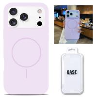 Silicon Cover with Magnetic Case for iPhone 17 Pro Purple In Blister