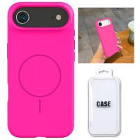 Silicon Cover with Magnetic Case for iPhone 17 Air Fluo Fuchsia in Blister