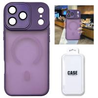 TPU Cover with Magnetic Case and Back Camera Protection for iPhone 17 Pro Max Purple In Blister