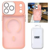 TPU Cover with Magnetic Case and Back Camera Protection for iPhone 17 Pro Max Pink In Blister