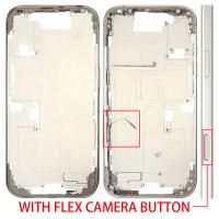 iPhone 16 Pro Middle Frame + Side Key + Flex Camera Button White Titanium