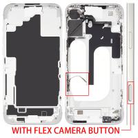 iPhone 16 Plus Middle Frame + Side Key + Flex Camera Button White