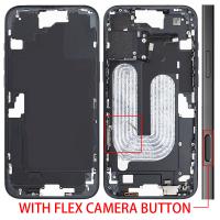 iPhone 16 Plus Middle Frame + Side Key + Flex Camera Button Black