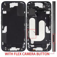 iPhone 16 Middle Frame + Side Key + Flex Camera Button Black