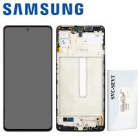 Samsung Galaxy M536 Touch + Lcd + Frame Black Assembled Service Pack