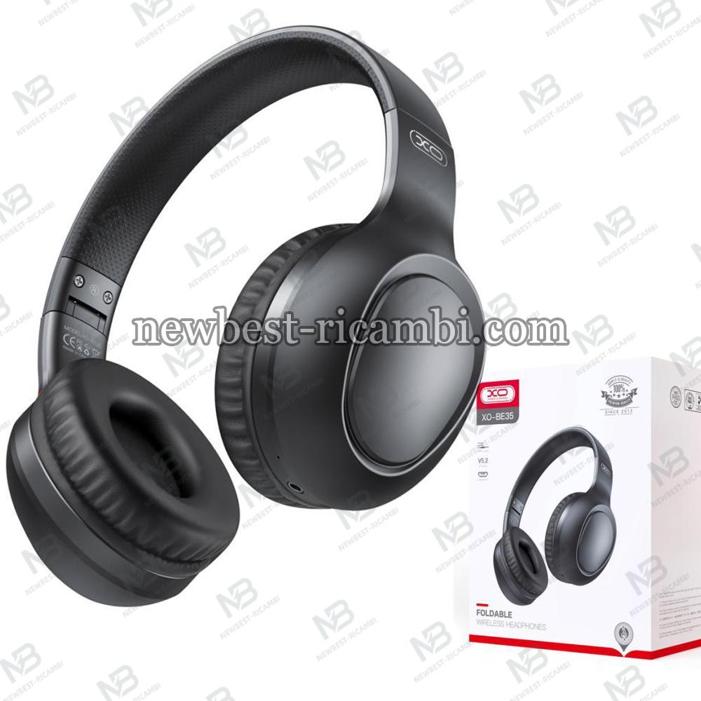 XO HF Bluetooth Overear Black - BE35 In Blister