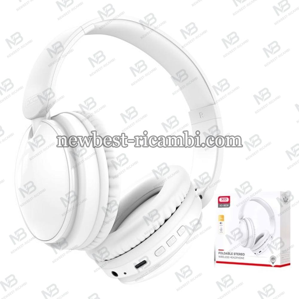 XO HF Bluetooth Overear Crystal Clear White - BE36 In Blister