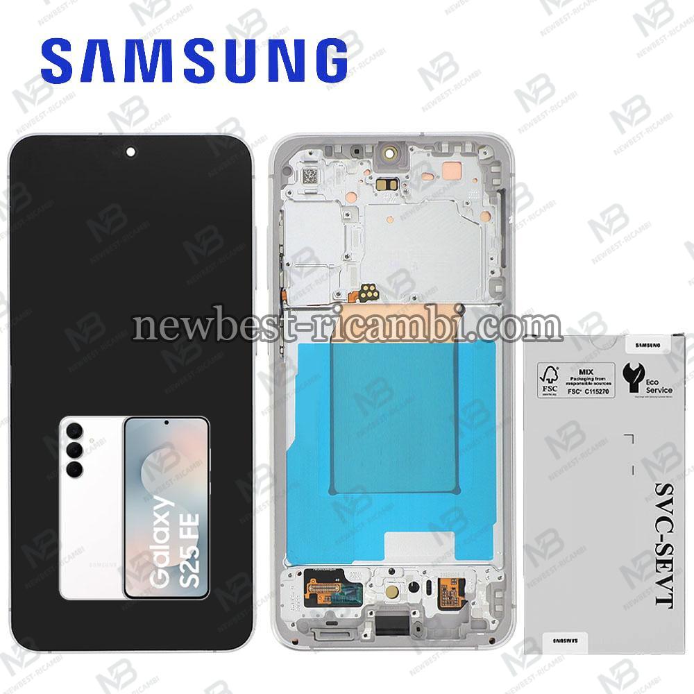 Samsung Galaxy S25 FE S731 Touch + Lcd + Frame White Assembled Service Pack