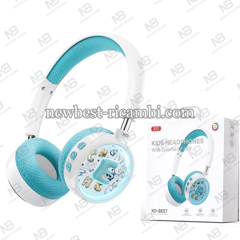 XO HF Bluetooth Overear Cartoon Kids Blue - BE57 In Blister