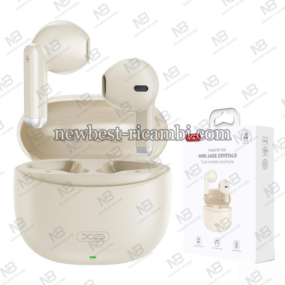 XO DESIGN X33 Wireless Earbuds Beige in Blister